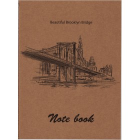 Записная книга А4, 48 листов, Обложка KRAFT-картон